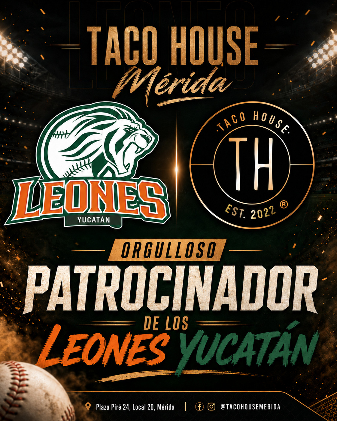 Taco House - Patrocinador oficial de los Leones de Yucatán